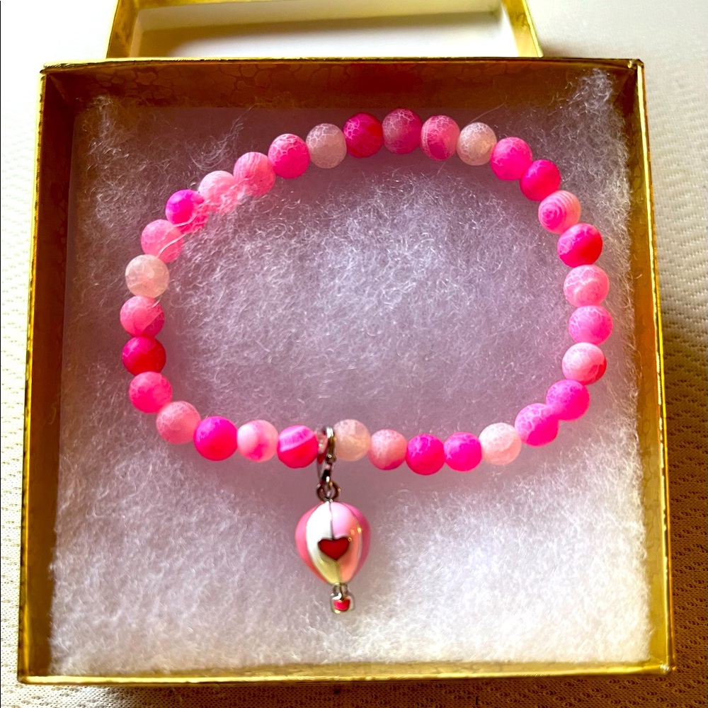 Real pink agate bracelet 💖